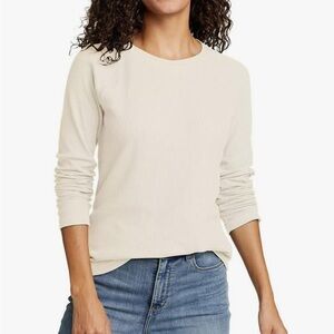 NWT Eddie Bauer infinity thermal crew in ivory
